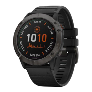 Garmin Fenix 6X Pro Solar Titanium Carbon Grey DLC with Black Band (010-02157-21)