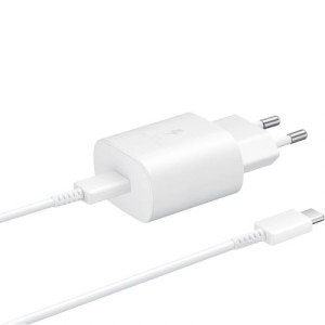 Samsung 45W PD Compact Power Adapter (with Type-C cable) White (EP-T4510XWE) (High Copy)