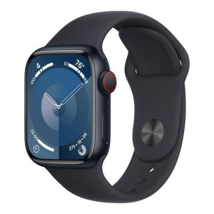 Apple Watch Series 9 GPS + Cellular 41mm Midnight Alu. Case w. Midnight Sport Band - S/M (MRHR3)