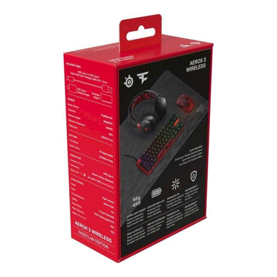 SteelSeries Aerox 3 Wireless Faze Clan Edition Red Black (62609)