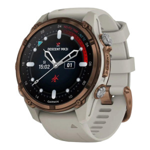 Garmin Descen Mk3i – 43 mm Bronze PVD Titanium with French Gray Silicone Band (010-02753-13/14)