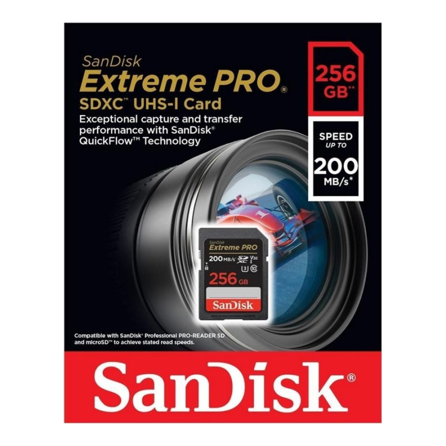 SanDisk 256 GB SDXC UHS-I U3 V30 Extreme PRO (SDSDXXD-256G-GN4IN)