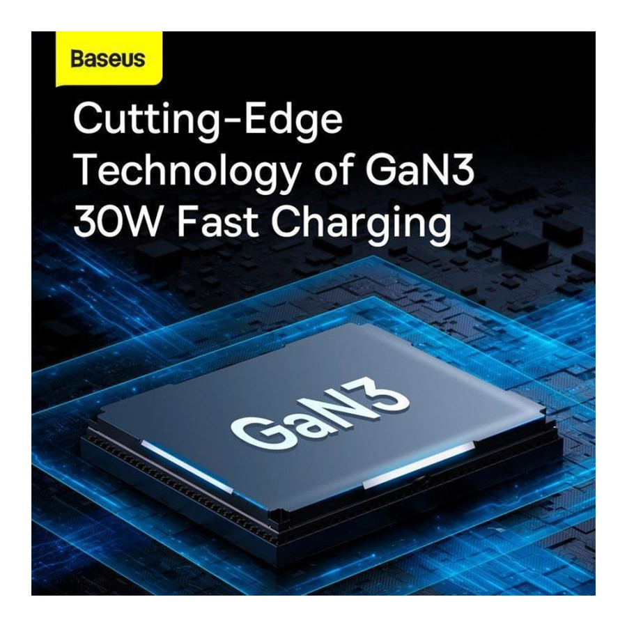 Baseus GaN3 Fast Charger Type-C 30W Black (CCGN010101)