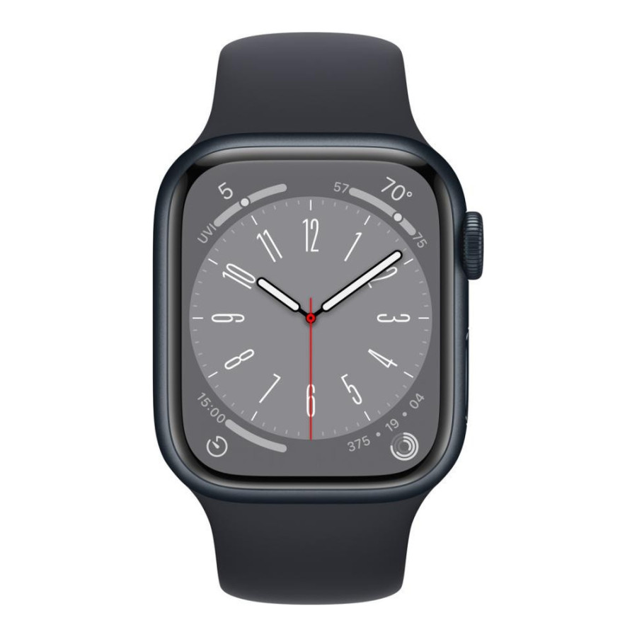 Apple Watch Series 8 GPS 45mm Midnight Aluminum Case w. Midnight Sport Band - S/M (MNUJ3)