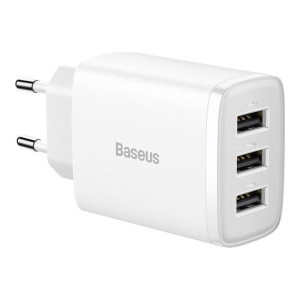 Baseus Compact Charger 3U 17W White (CCXJ020102)