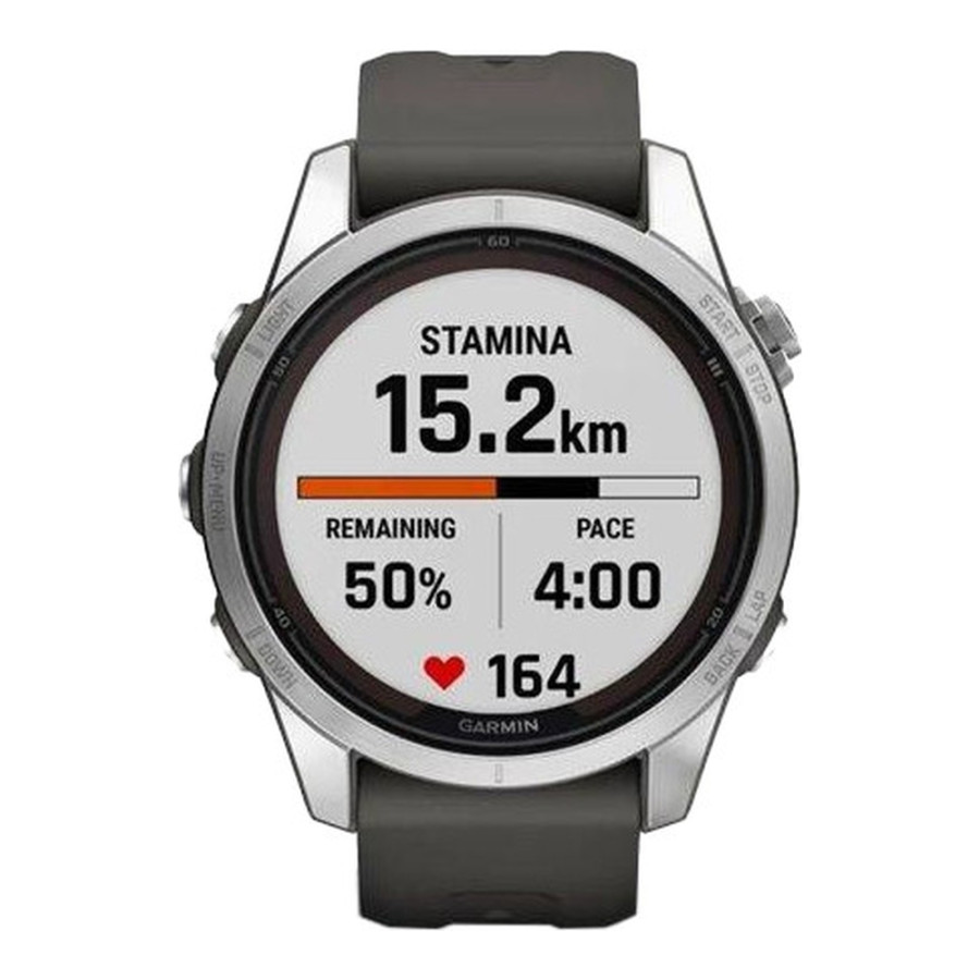 Garmin Fenix 7S Pro Solar Silver w. Graphite Band (010-02776-00/01)