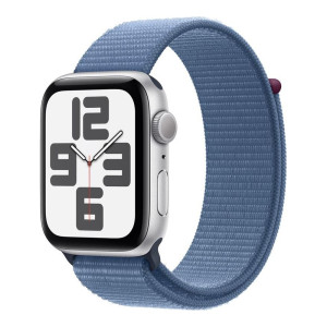 Apple Watch SE 2 GPS 40mm Silver Aluminium Case with Winter Blue Sport Loop (MRE33)