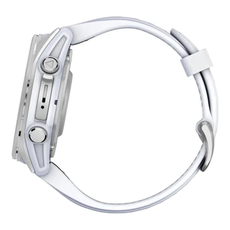 Garmin Fenix 8 43mm AMOLED Silver with Whitestone Silicone Band (010-02903-00/06)