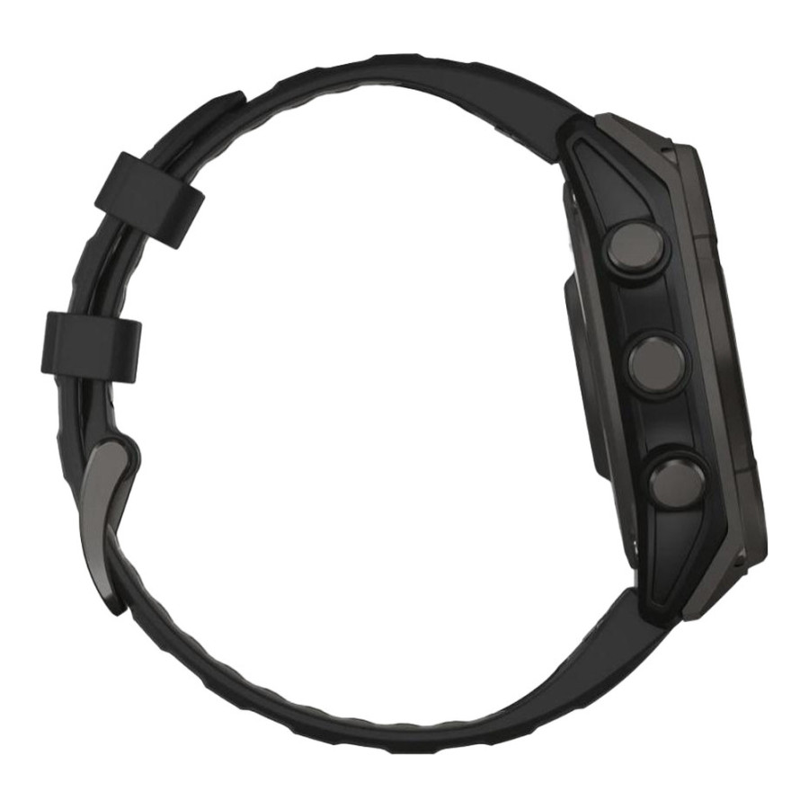 Garmin Fenix 8 51mm Solar Sapphire Carbon Gray DLC Titanium w. Black/Pebble Gray S. Band (010-02907-10/11/70)