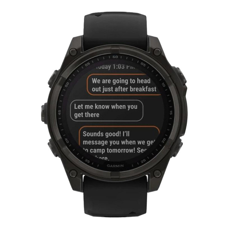 Garmin Fenix 8 51mm Solar Sapphire Carbon Gray DLC Titanium w. Black/Pebble Gray S. Band (010-02907-10/11/70)