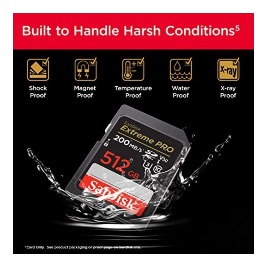 SanDisk 512 GB SDXC UHS-I U3 V30 Extreme PRO (SDSDXXD-512G-GN4IN)