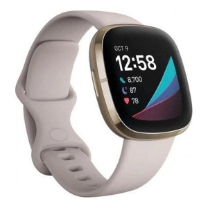 Fitbit Sense Lunar White/Soft Gold Stainless Steel (FB512GLWT)