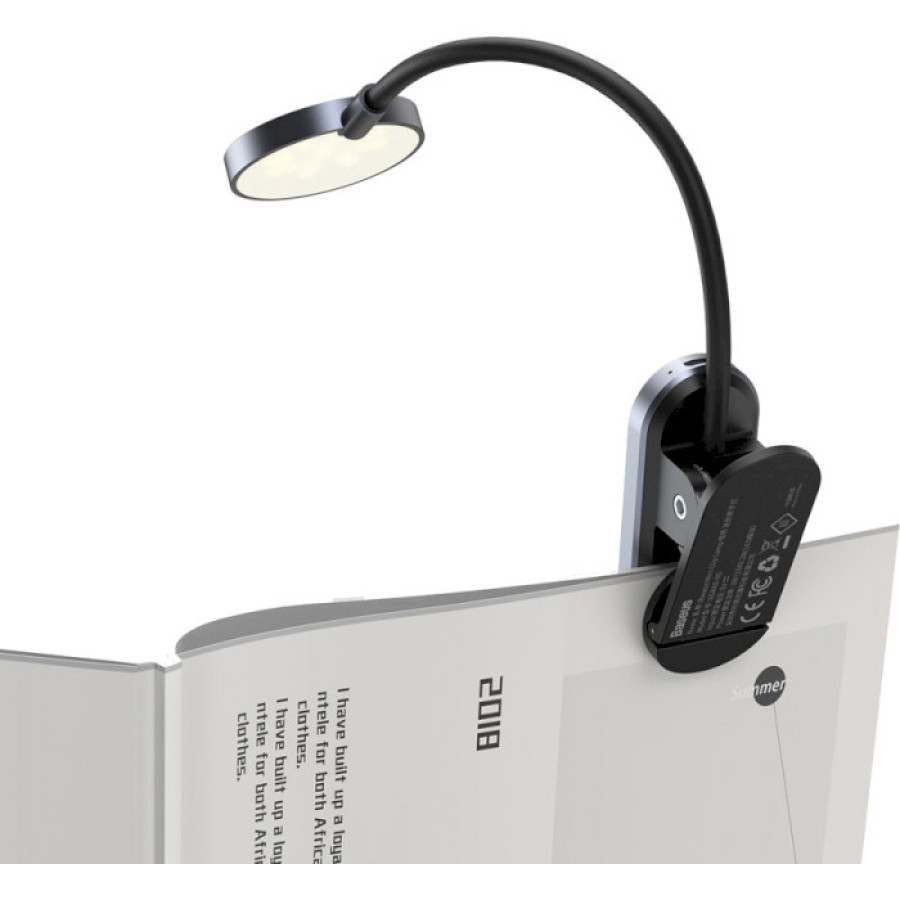 Baseus Comfort Reading Mini Clip Lamp Dark Gray (DGRAD-0G)