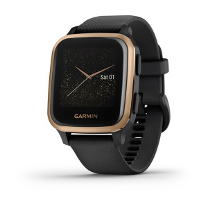 Garmin Venu Sq Music Edition Rose Gold/Black Case and Silicone Band (010-02426-05/15)