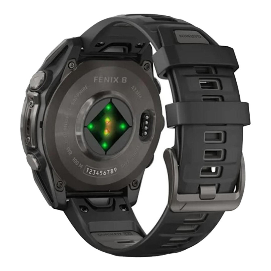 Garmin Fenix 8 47mm AMOLED Sapphire Carbon Gray DLC Titanium w. Black/Pebble Gray S. Band (010-02904-20/21/29)