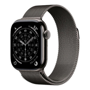 Apple Watch Series 11 GPS + Cellular 42mm Slate Titanium Case with Slate Milanese Loop (MF8U4)