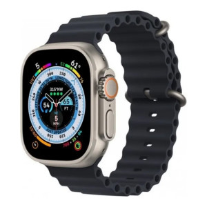 Apple Watch Ultra GPS + Cellular 49mm Titanium Case with Midnight Ocean Band (MQET3/MQFK3/MQF63)