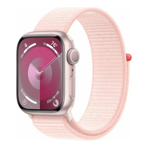 Apple Watch Series 9 GPS 41mm Pink Aluminum Case w. Light Pink S. Loop (MR953)