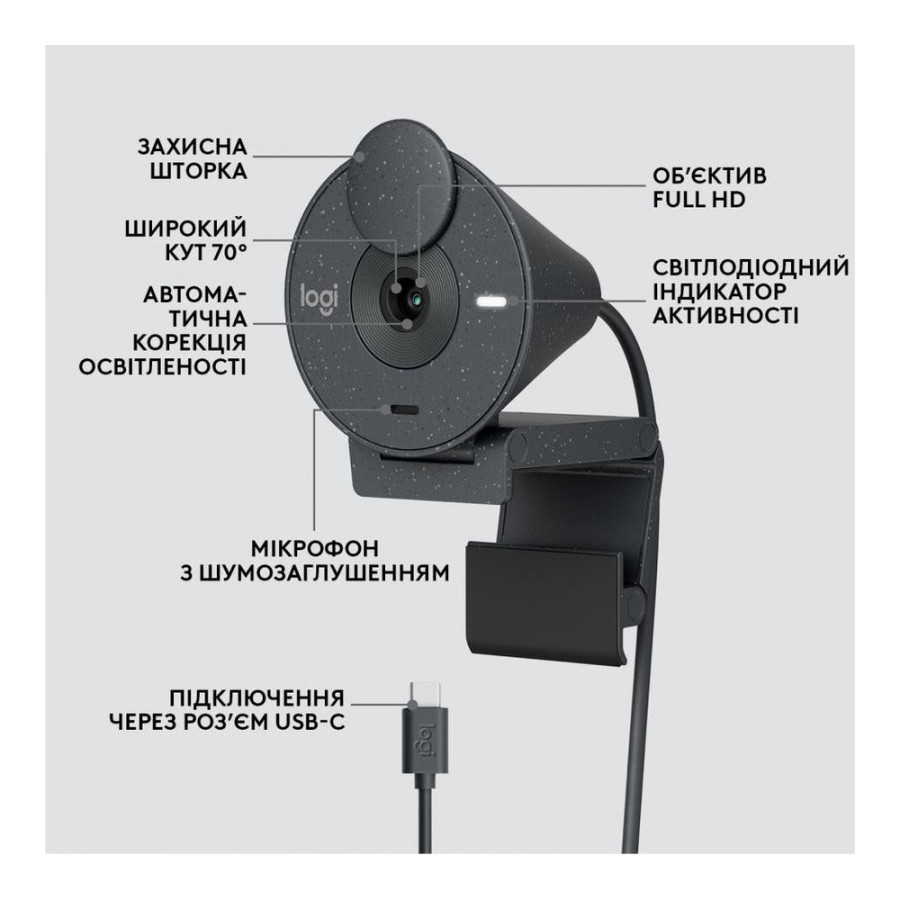 Logitech Brio 305 Graphite (960-001469, 960-001475)