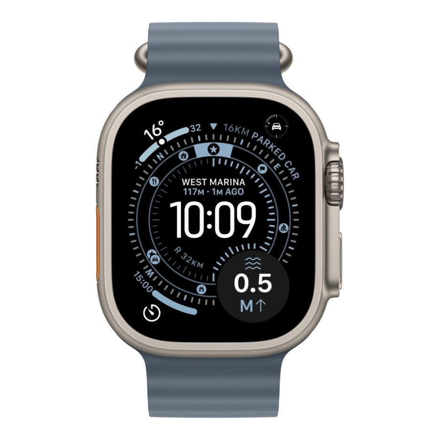 Apple Watch Ultra 3 GPS + Cellular 49mm Natural Tit. Case w. Anchor Blue Ocean Band (MEWH4)