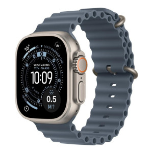 Apple Watch Ultra 3 GPS + Cellular 49mm Natural Tit. Case w. Anchor Blue Ocean Band (MEWH4)