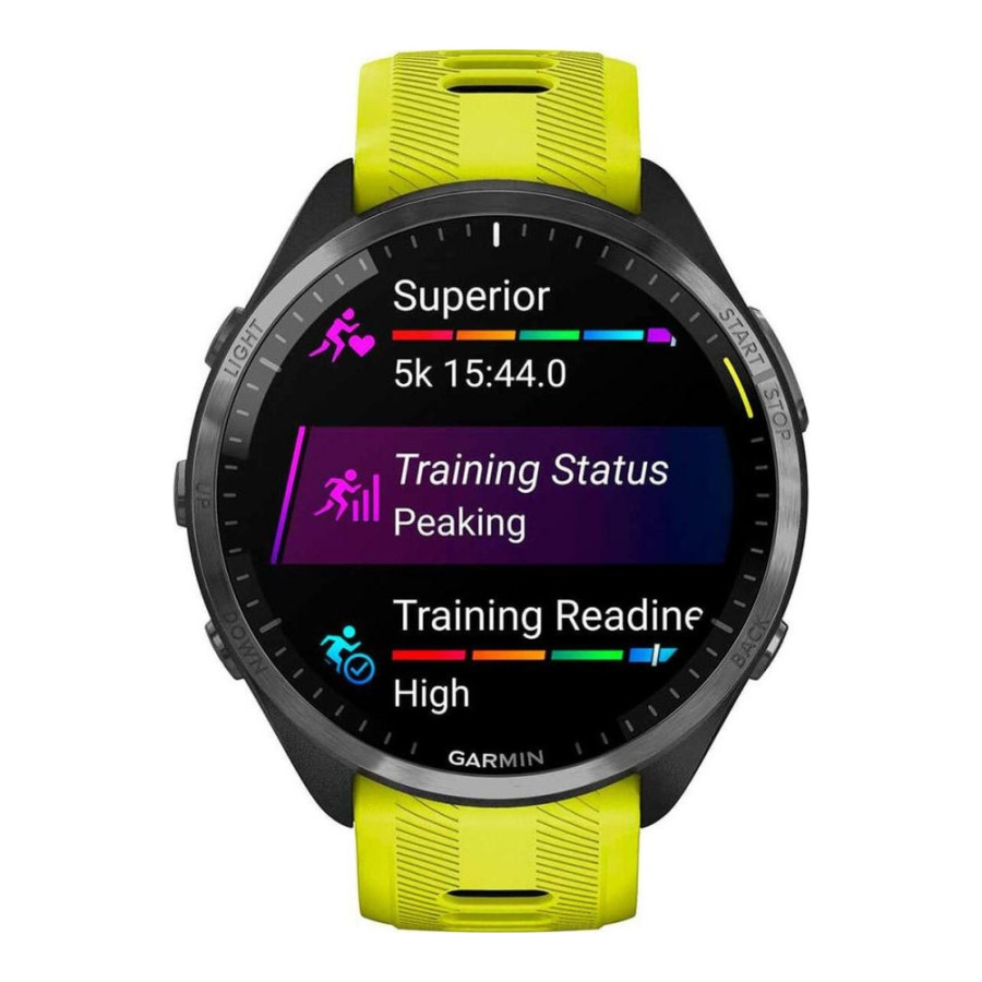 Garmin Forerunner 965 Carbon Gray Titanium Bezel w. Black Case and Amp Yell/Black S. Band (010-02809-02/12/