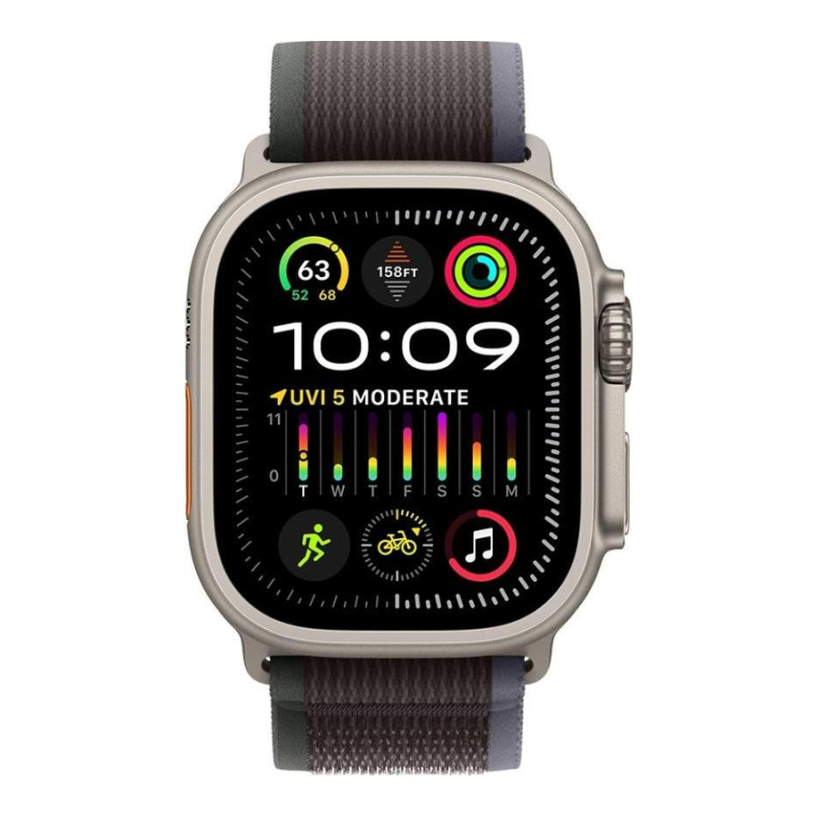 Apple Watch Ultra 2 GPS + Cellular 49mm Titanium Case with Blue/Black Trail Loop - S/M (MRF53)