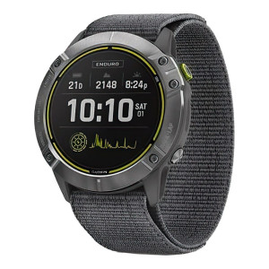 Garmin Enduro Steel with Gray UltraFit Nylon Strap (010-02408-00/10)