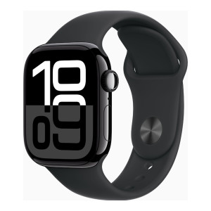 Apple Watch Series 10 GPS 42mm Jet Black Alu. Case w. Black Sport Band - M/L (MWWF3)
