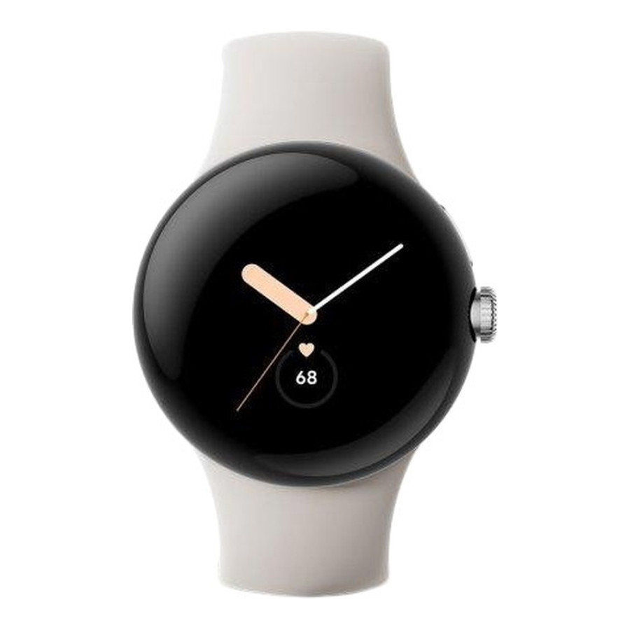 Google Pixel Watch Polished Silver Case/Chalk Active Band