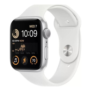 Apple Watch SE 2 GPS 40mm Silver Aluminum Case with White Sport Band - S/M (MNT93)