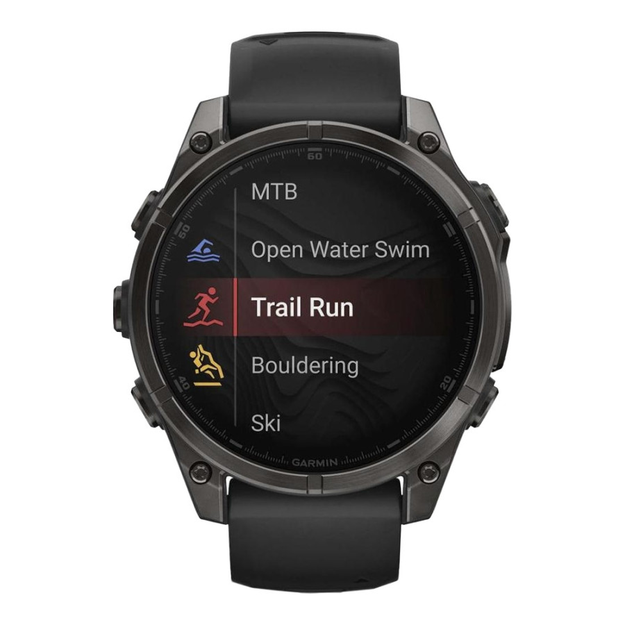 Garmin Fenix 8 47mm AMOLED Sapphire Carbon Gray DLC Titanium w. Black/Pebble Gray S. Band (010-02904-20/21/29)