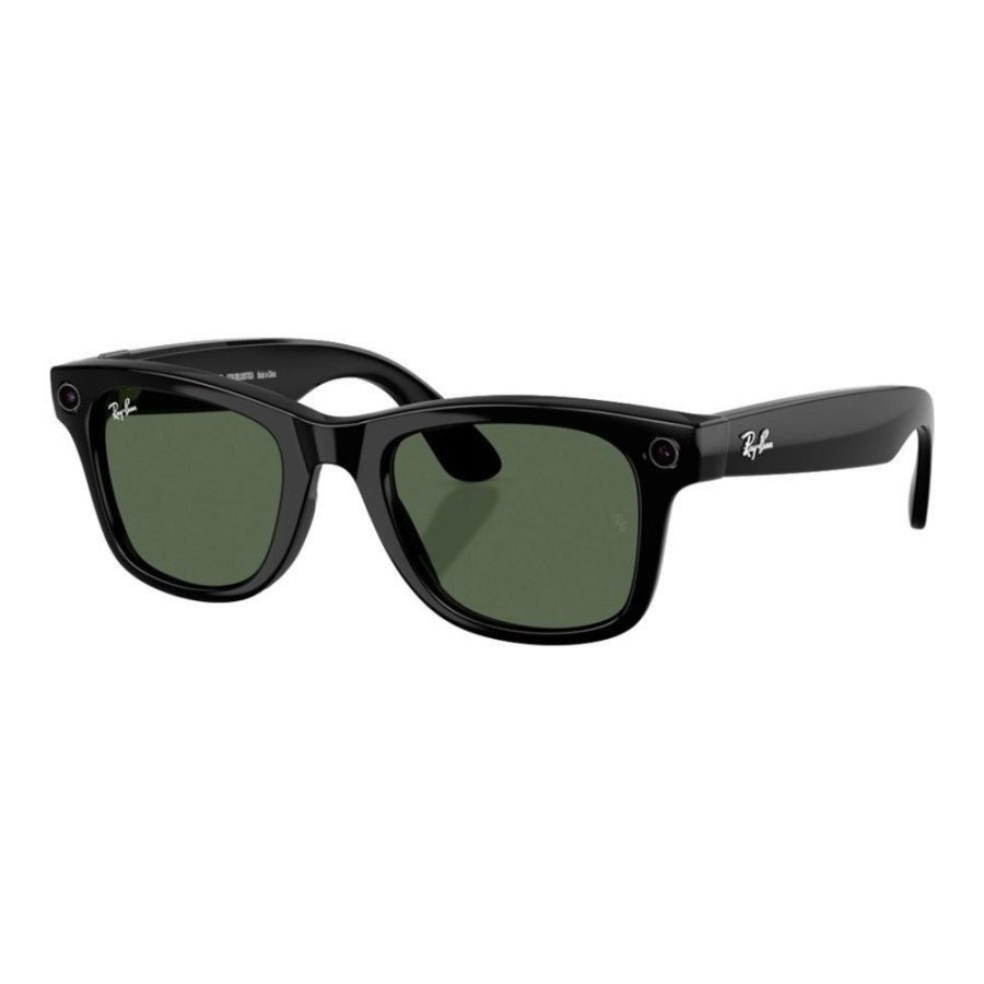 Ray-Ban | Meta Wayfarer [Gen 2] Large Shiny Black Frame / G-15 Green Lenses (RW4012 601/71 53-22)
