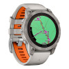 Garmin Fenix 7 Pro Sapphire Solar Titanium w. Fog Gray/Ember O. Band (010-02777-20/21)