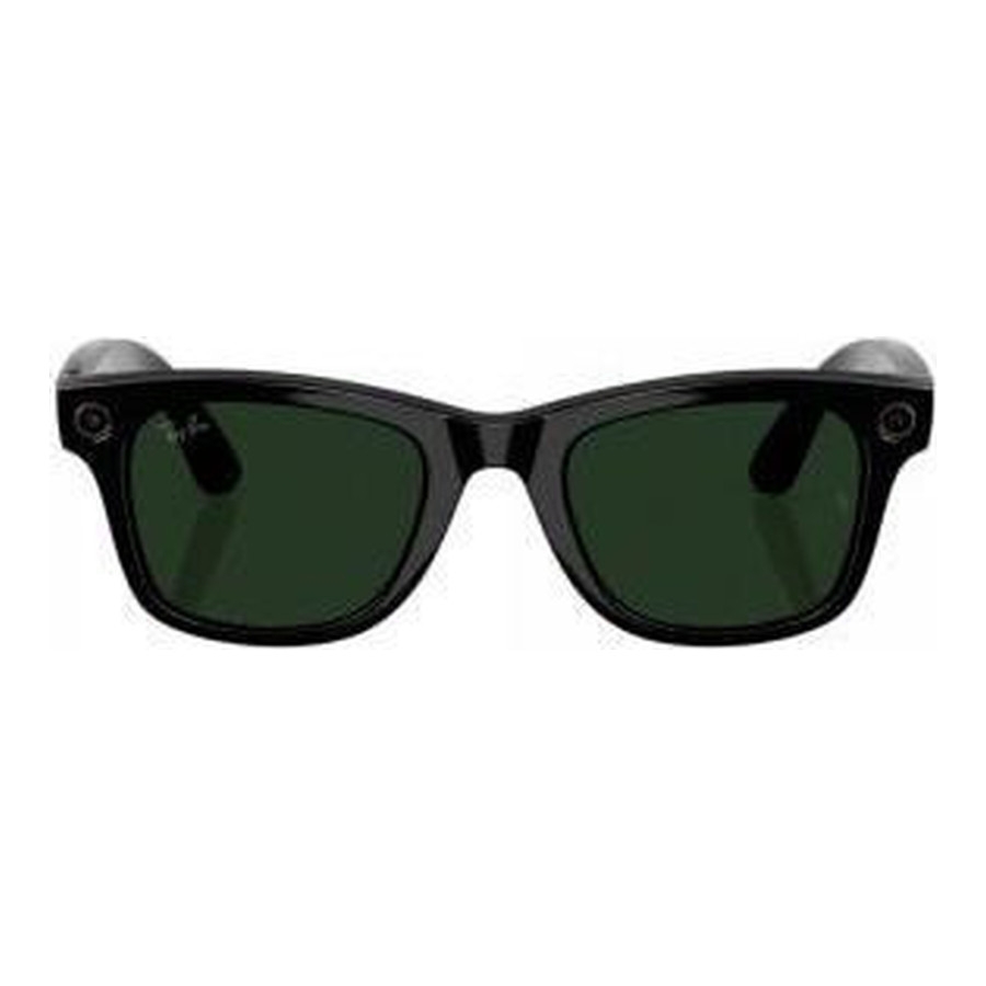 Ray-Ban Meta Wayfarer Gen2 LargeShiny Black Frame/Clear to Graphite Green Transit.Lens. RW4012 601/1M 53-22