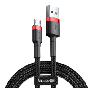 Baseus Cafule Cable USB For Micro 2.4A 2M Red+Black (CAMKLF-C91)