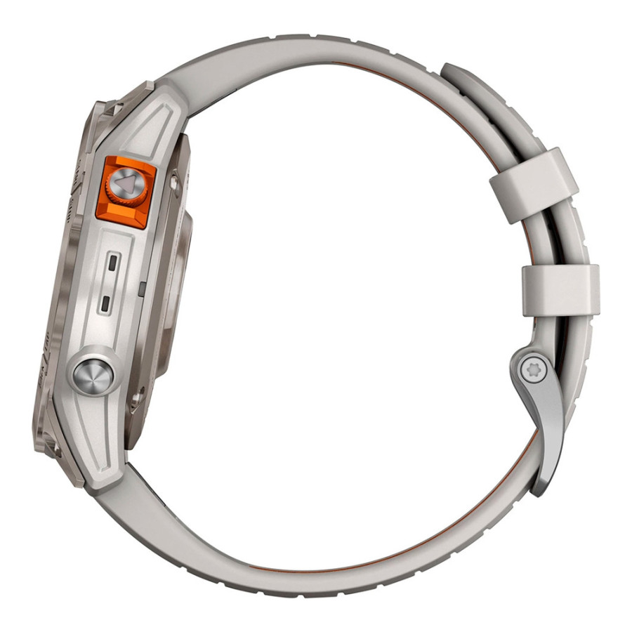 Garmin Fenix 7 Pro Sapphire Solar Titanium w. Fog Gray/Ember O. Band (010-02777-20/21)