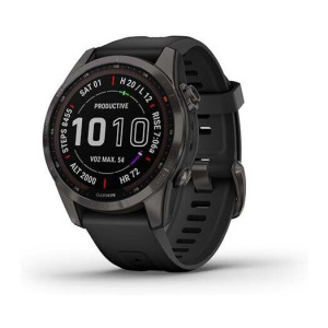 Garmin Fenix 7S Sapphire Solar Carbon G. DLC Titanium w. Black Band (010-02539-24/25)