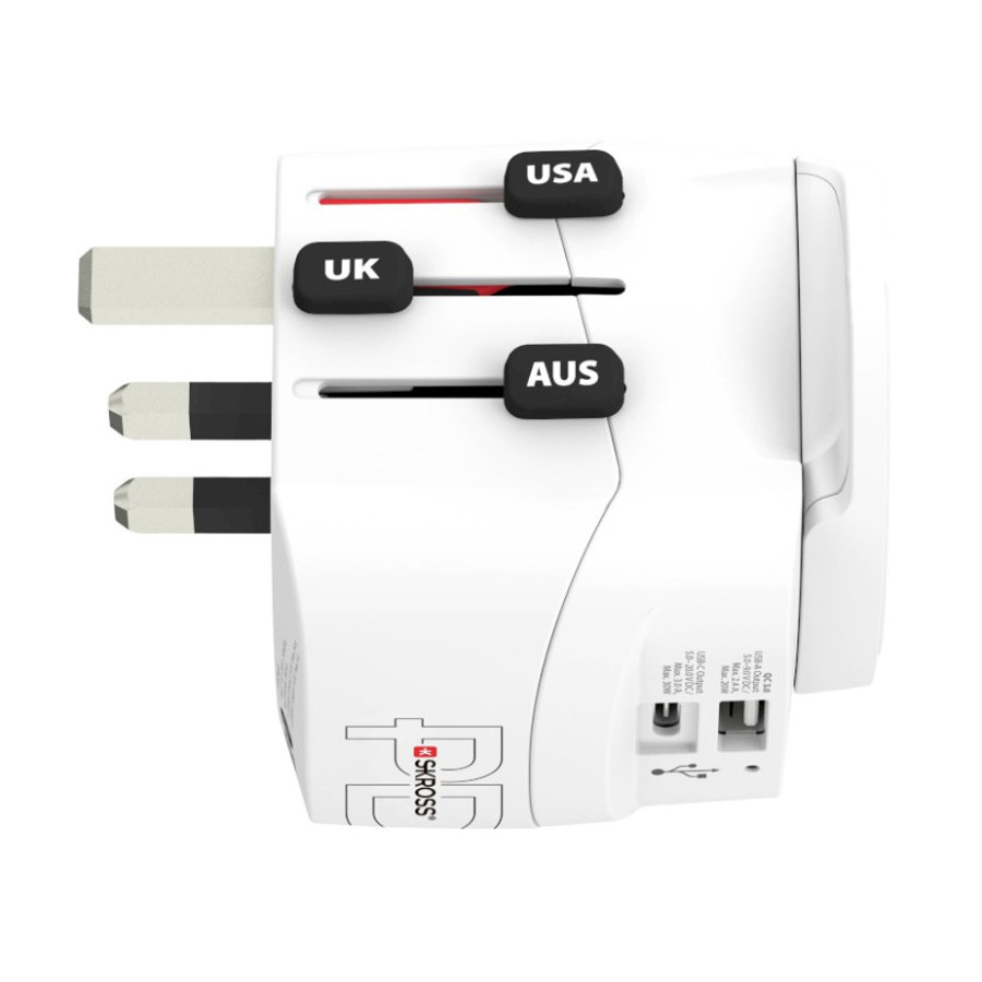SKROSS Pro Light World Travel Adapter with USB