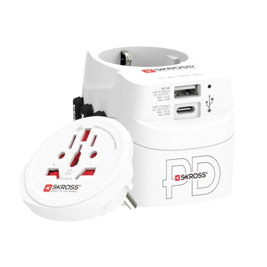 SKROSS Pro Light World Travel Adapter with USB