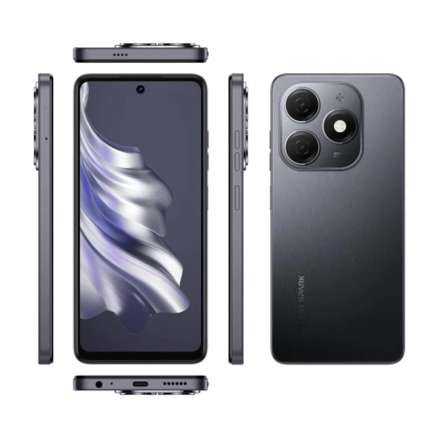 Tecno Spark 20 (KJ5n) 8/128Gb Gravity Black (4894947011603) (UA)