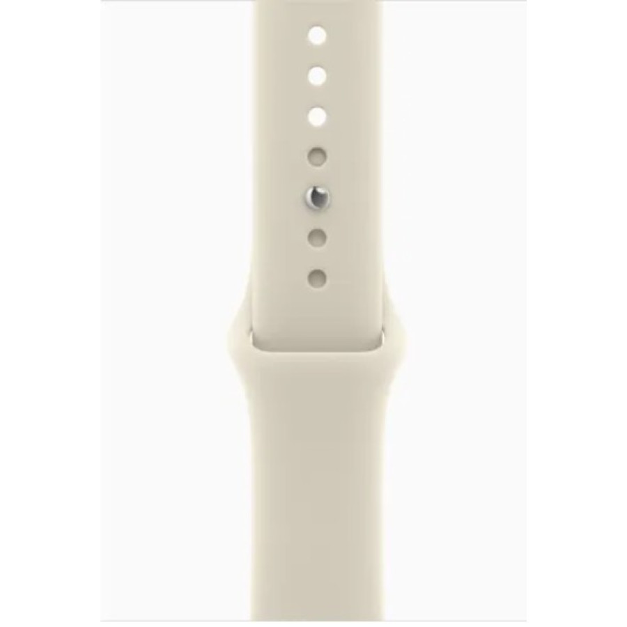 Apple Watch Series 12 GPS 46mm Light Gold Aluminum Case with Sand Sport Band M/L (MJEP4)
