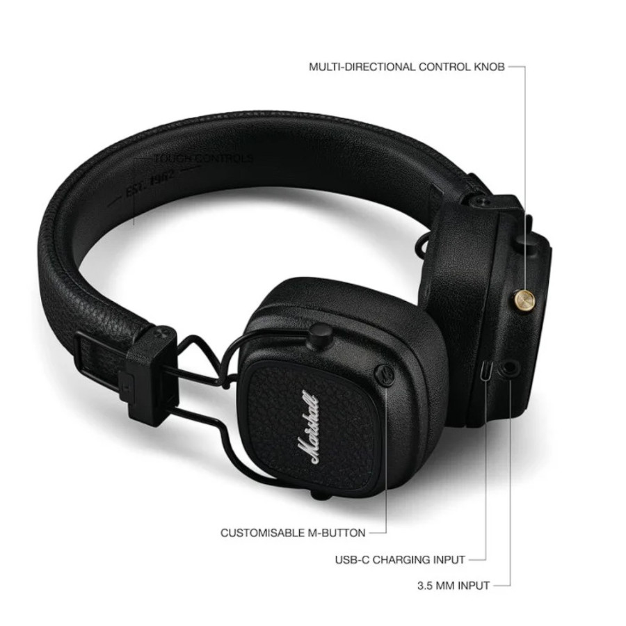 Marshall Major V Pitch Black (1009165)