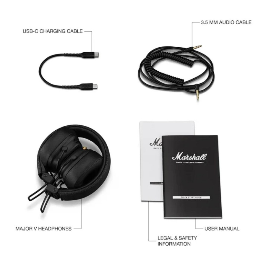 Marshall Major V Pitch Black (1009165)
