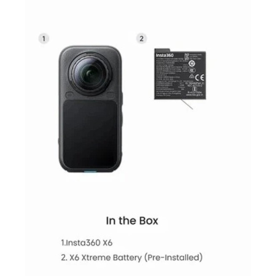 Insta360 X6 Standard Bundle Midnight Black (CINSABXA-X601)