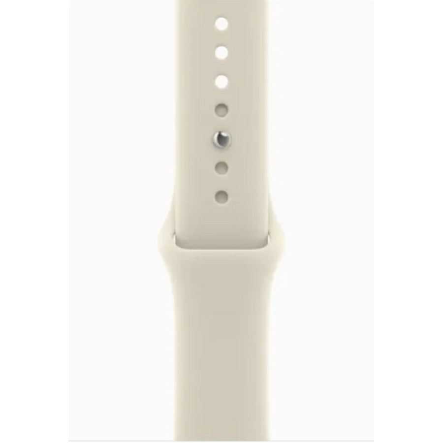 Apple Watch Series 12 GPS 46mm Light Gold Aluminum Case with Sand Sport Band S/M (MJEN4)