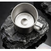 Quange Double-wall Pure Titanium Mug 420ml Silver (Ti201)