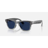 Ray-Ban Meta Wayfarer Gen2 Standard Shiny Transparent Grey Frame/Clear Sapphire Lenses (RW4012 6840MF 50-22)