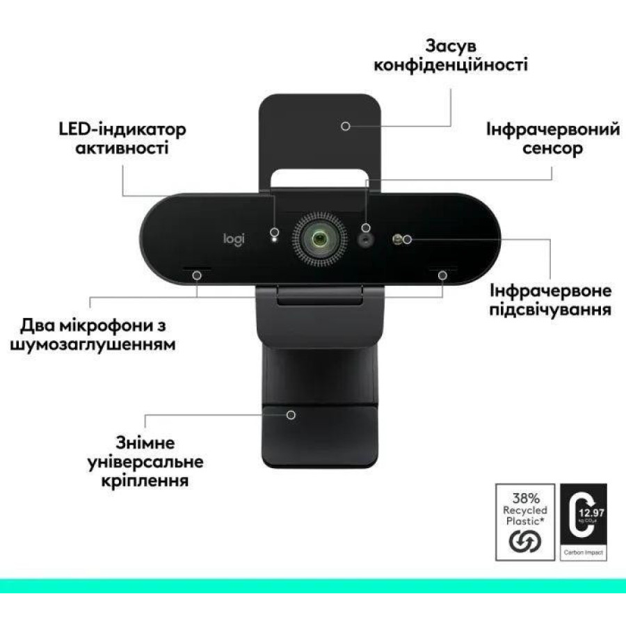 Logitech Brio 4K Graphite (960-001718, 960-001746, 960-001419)