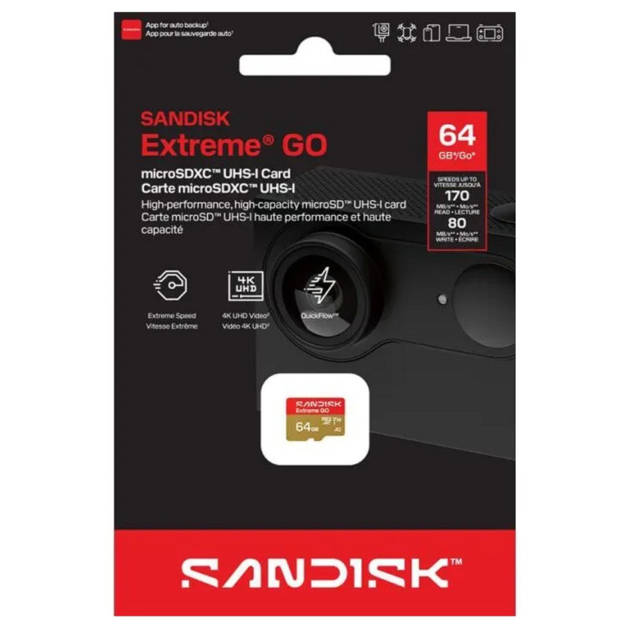 SanDisk 64 GB microSDXC Extreme Go (SDSQXGN-064G-GN6MN)